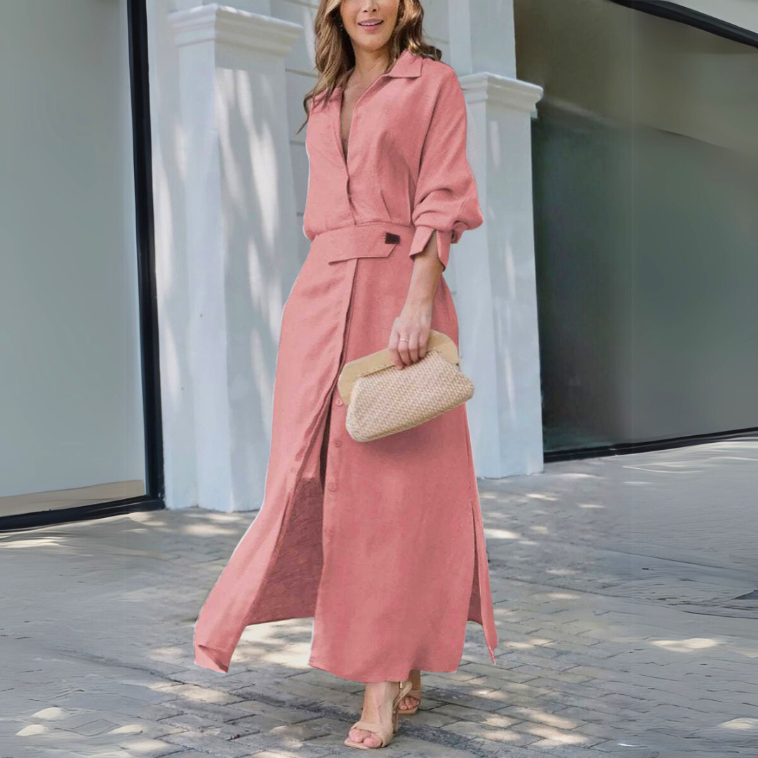 Bergljot | Elegant maxi-kjole med V-hals
