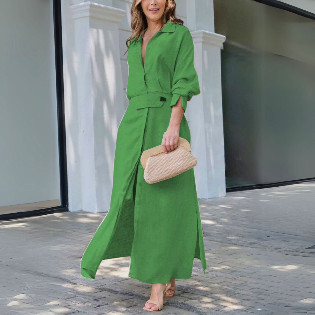 Bergljot | Elegant maxi-kjole med V-hals