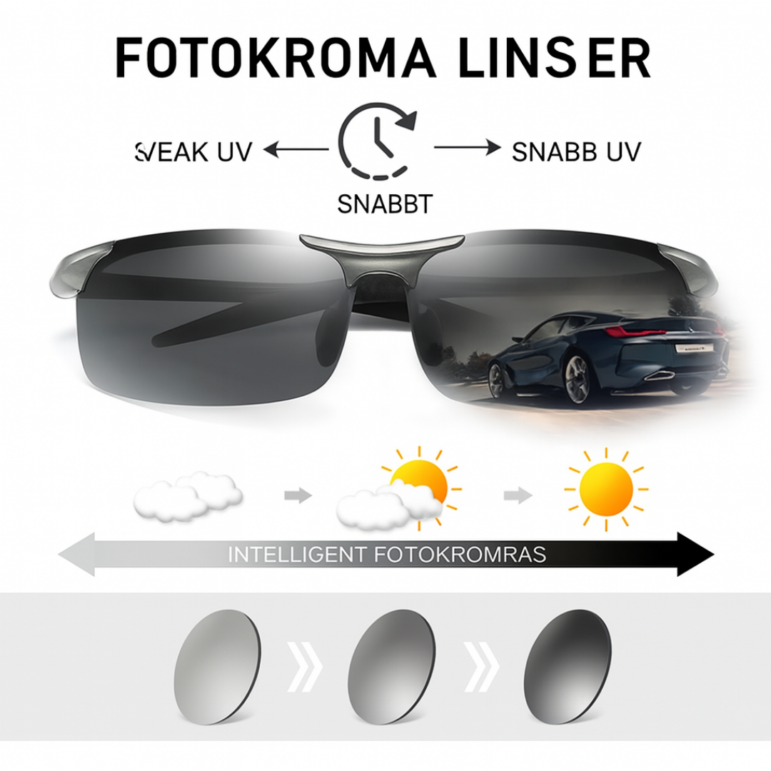 Patina™ Strato – Fotokromatiska körglasögon med polariserade linser (1+1 gratis)