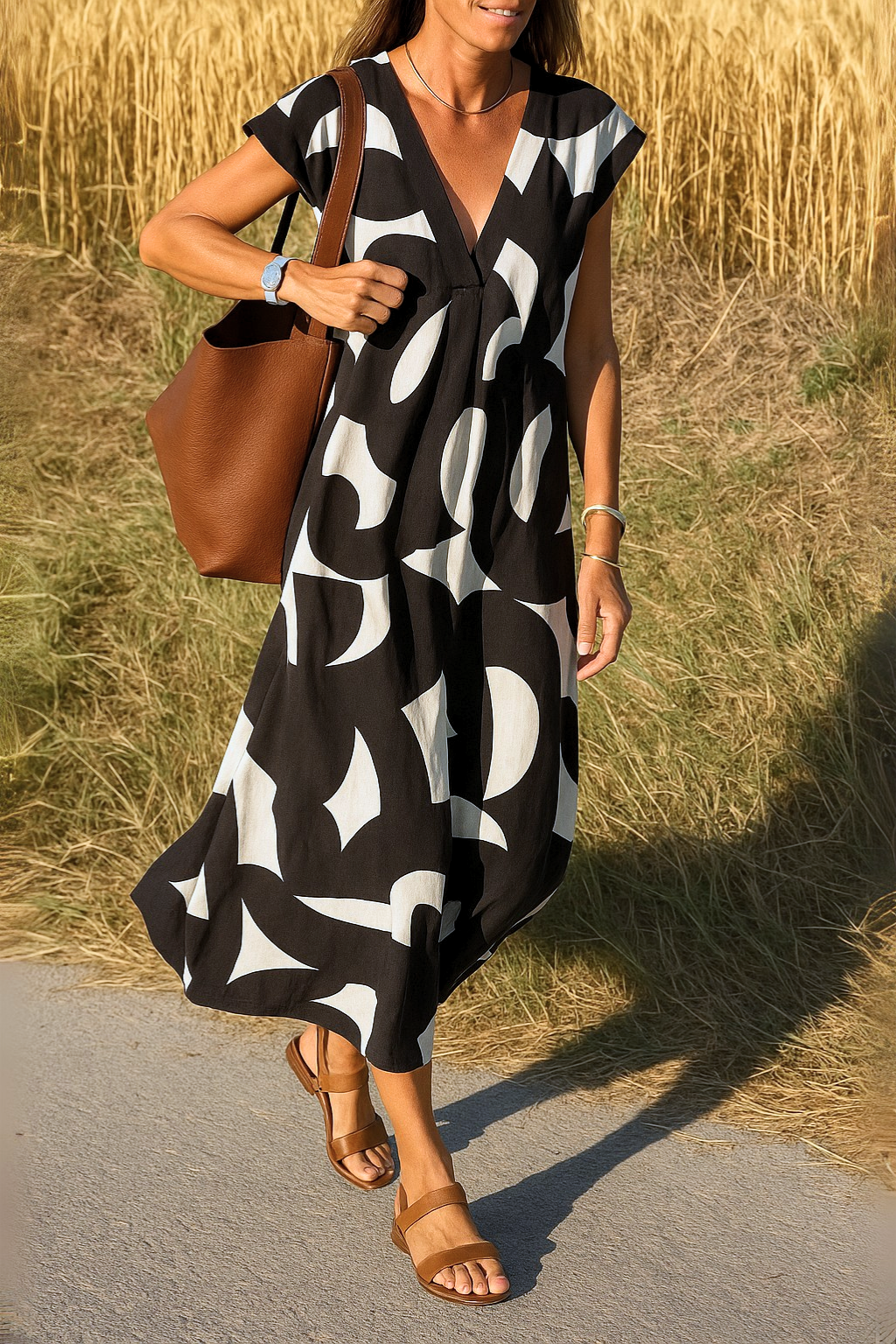 Karla | Luftig sommerkjole med moderne print