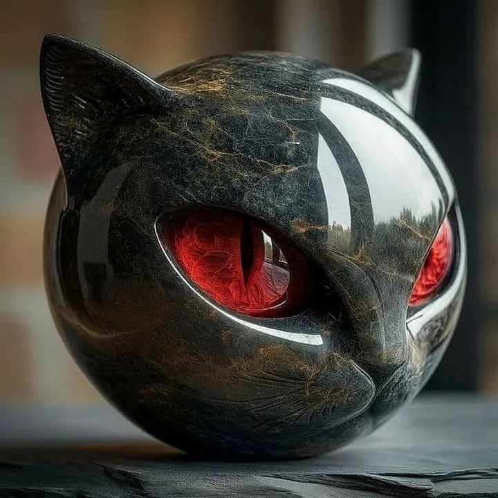 Nattvakt™ – Katteskulptur med marmoraktig finish