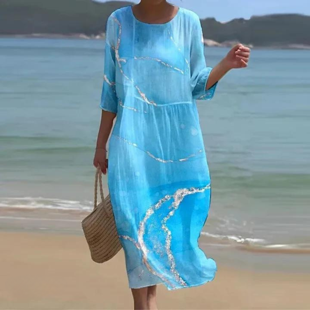 Kari | Elegant Kjole med Drapering