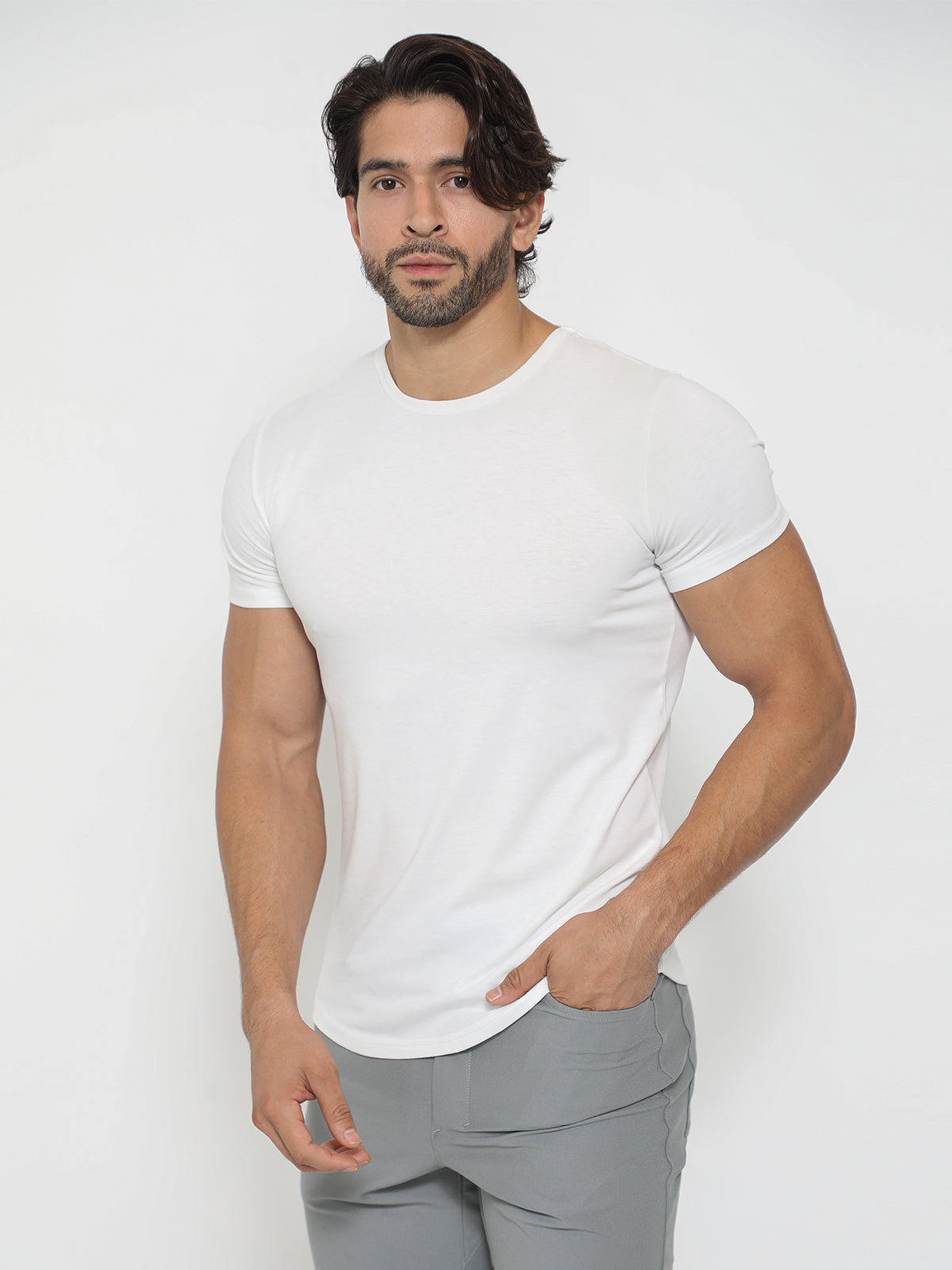 All Day Elite Curve-Hem Tee Kortermet