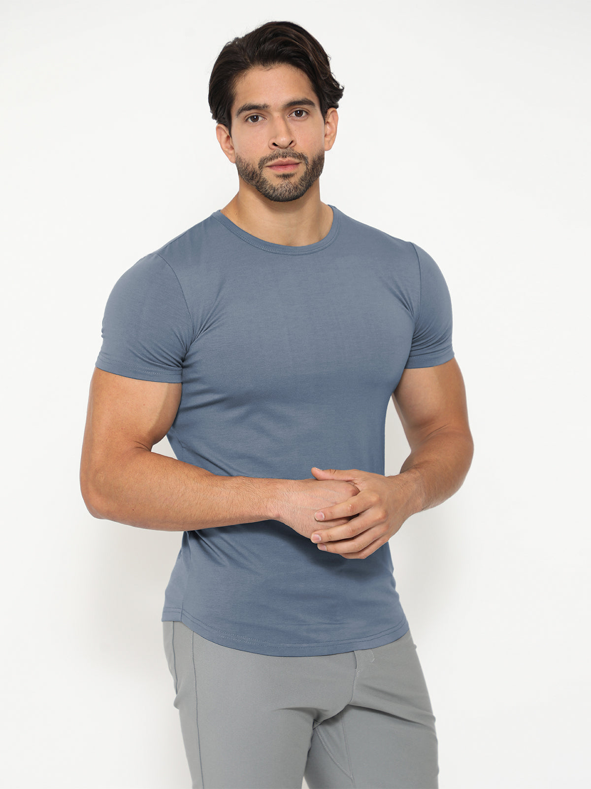 All Day Elite Curve-Hem Tee Stretch Kortermet