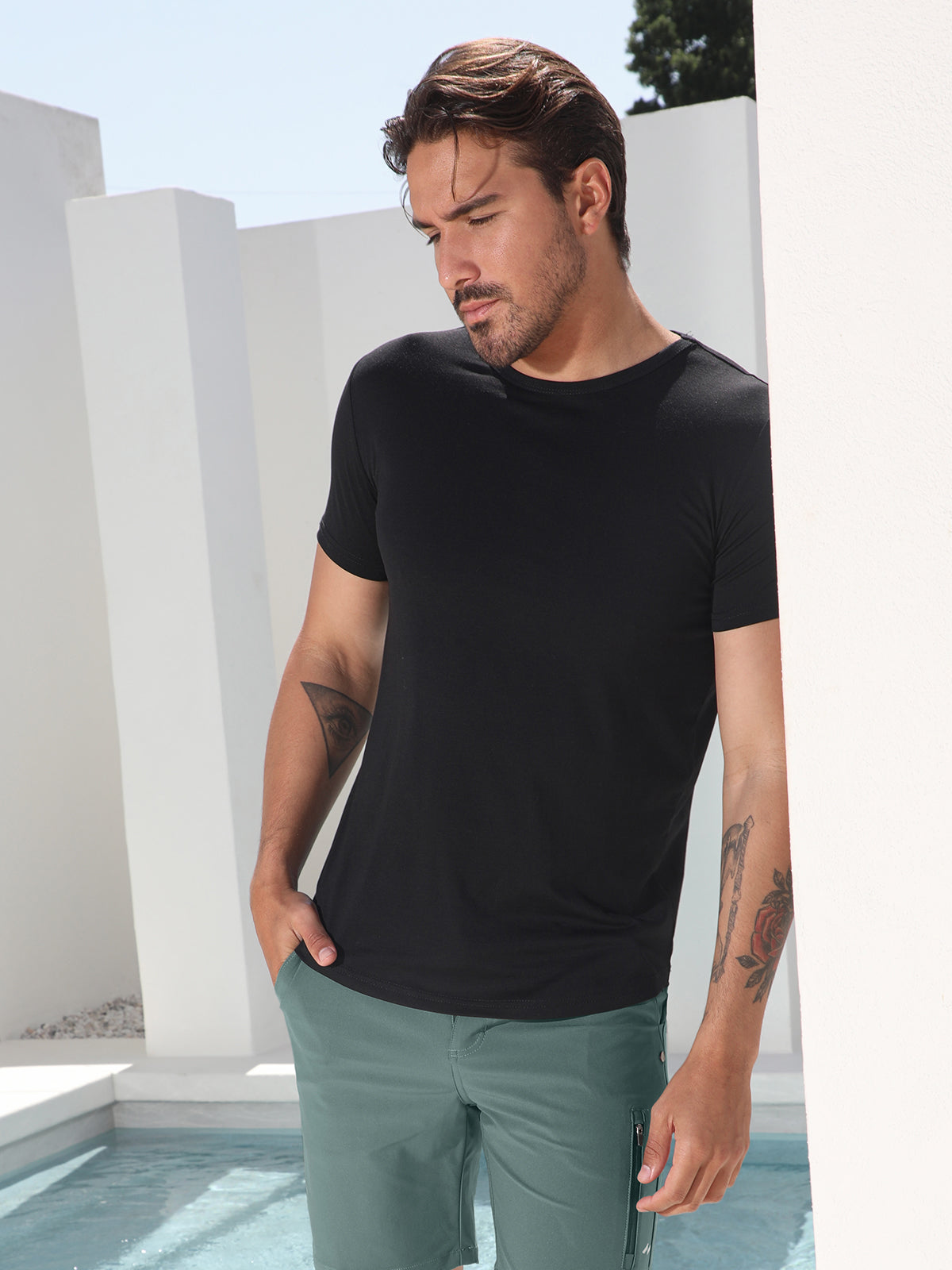 All Day Elite Curve-Hem Tee Tech Kortermet