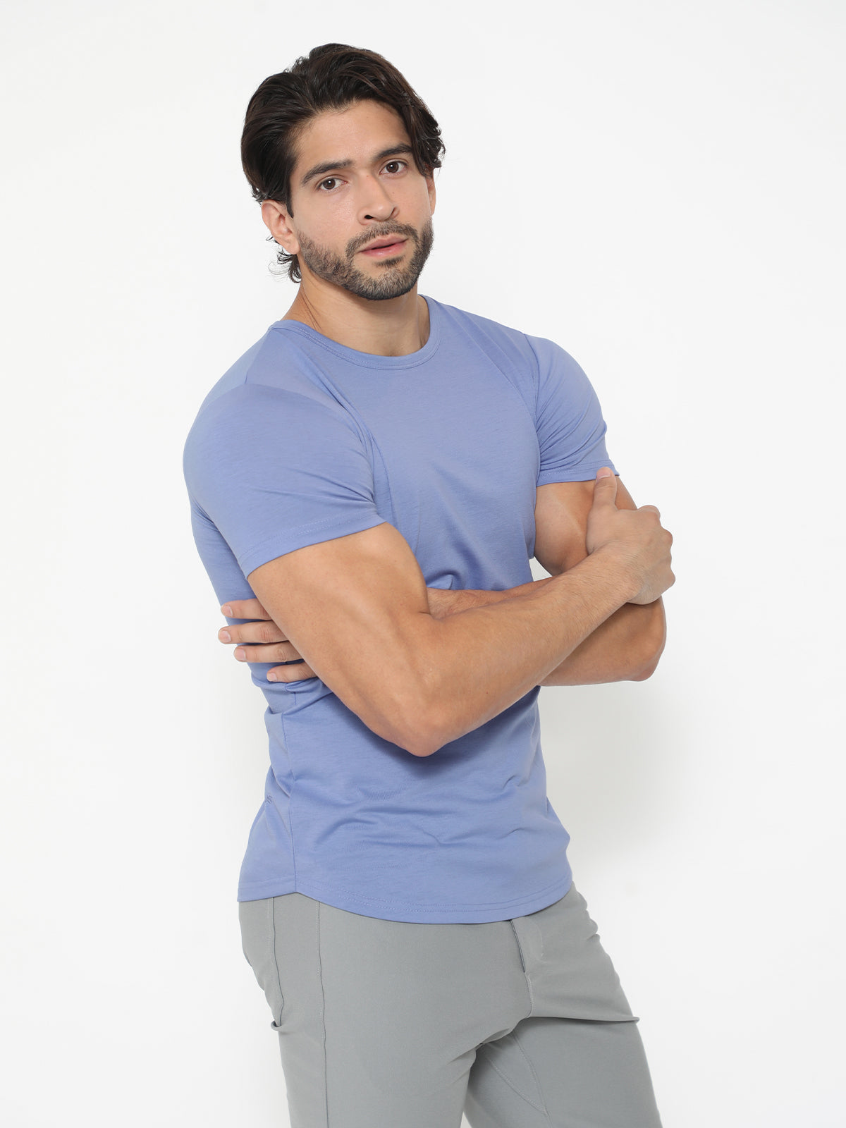All Day Elite Curve-Hem Tee Stretch Kortermet