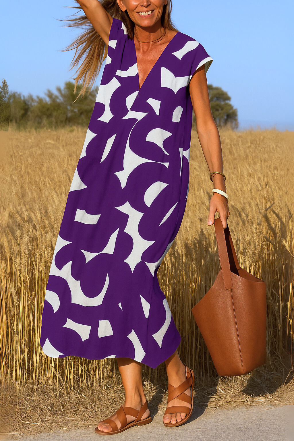 Karla | Luftig sommerkjole med moderne print