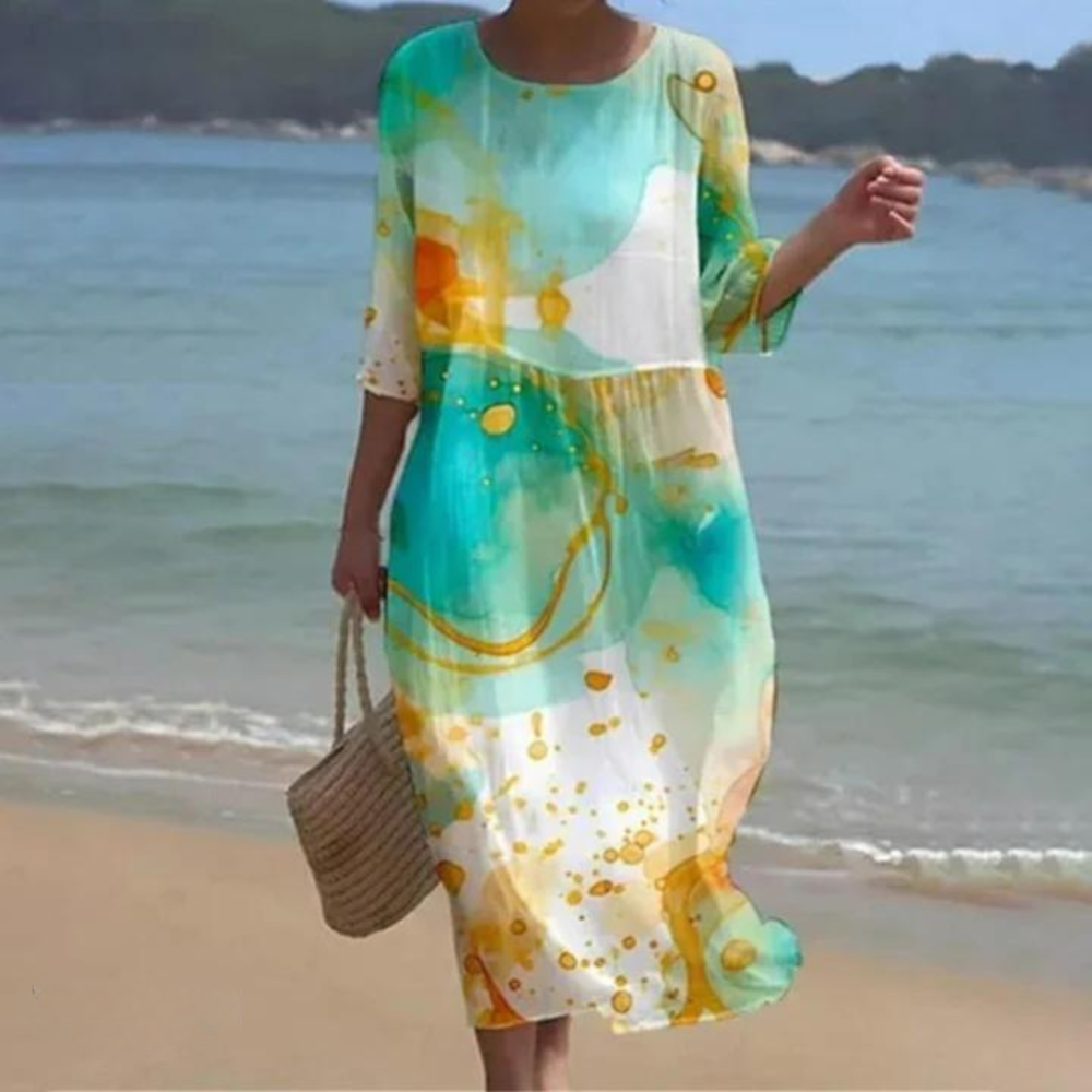 Kari | Elegant Kjole med Drapering