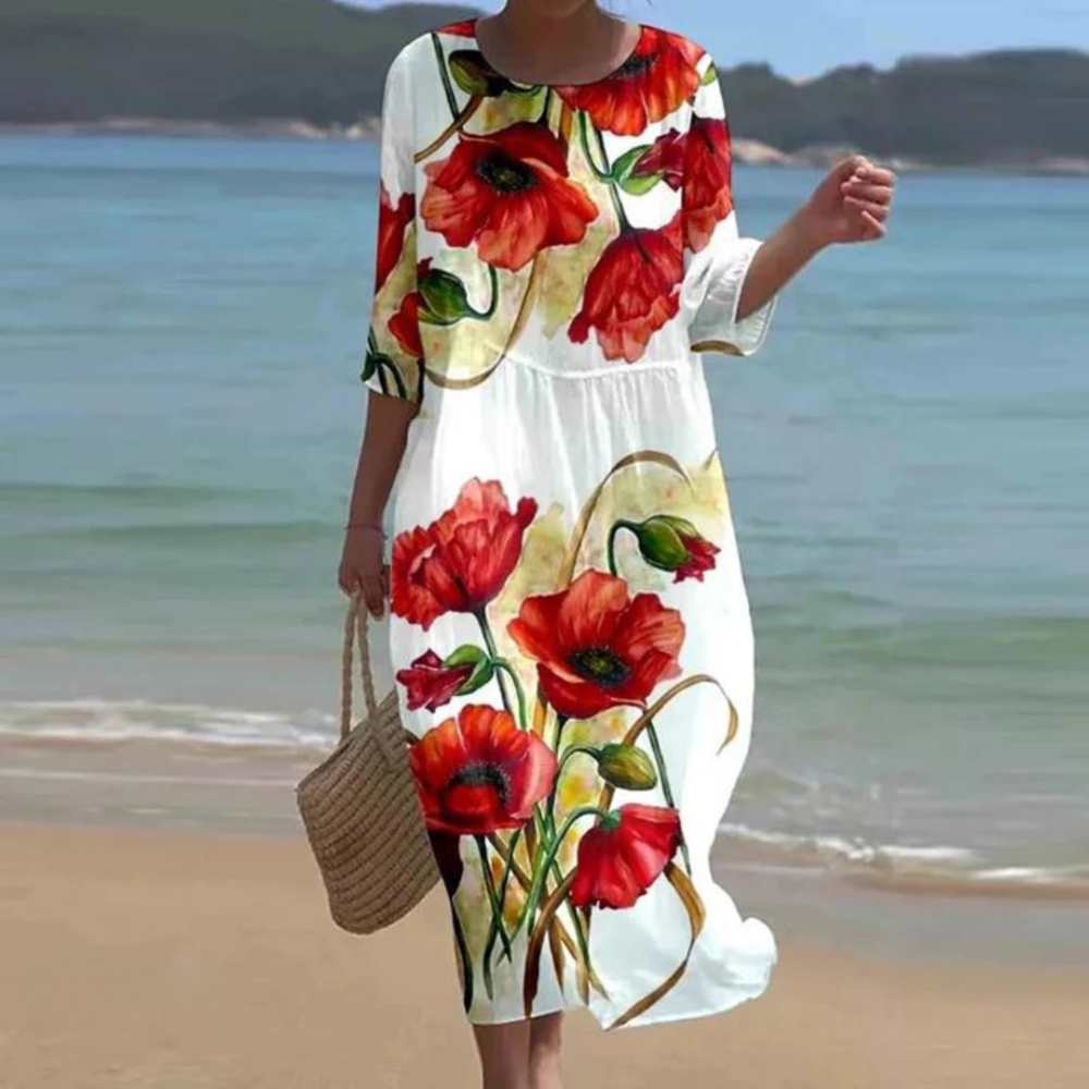 Kari | Elegant Kjole med Drapering