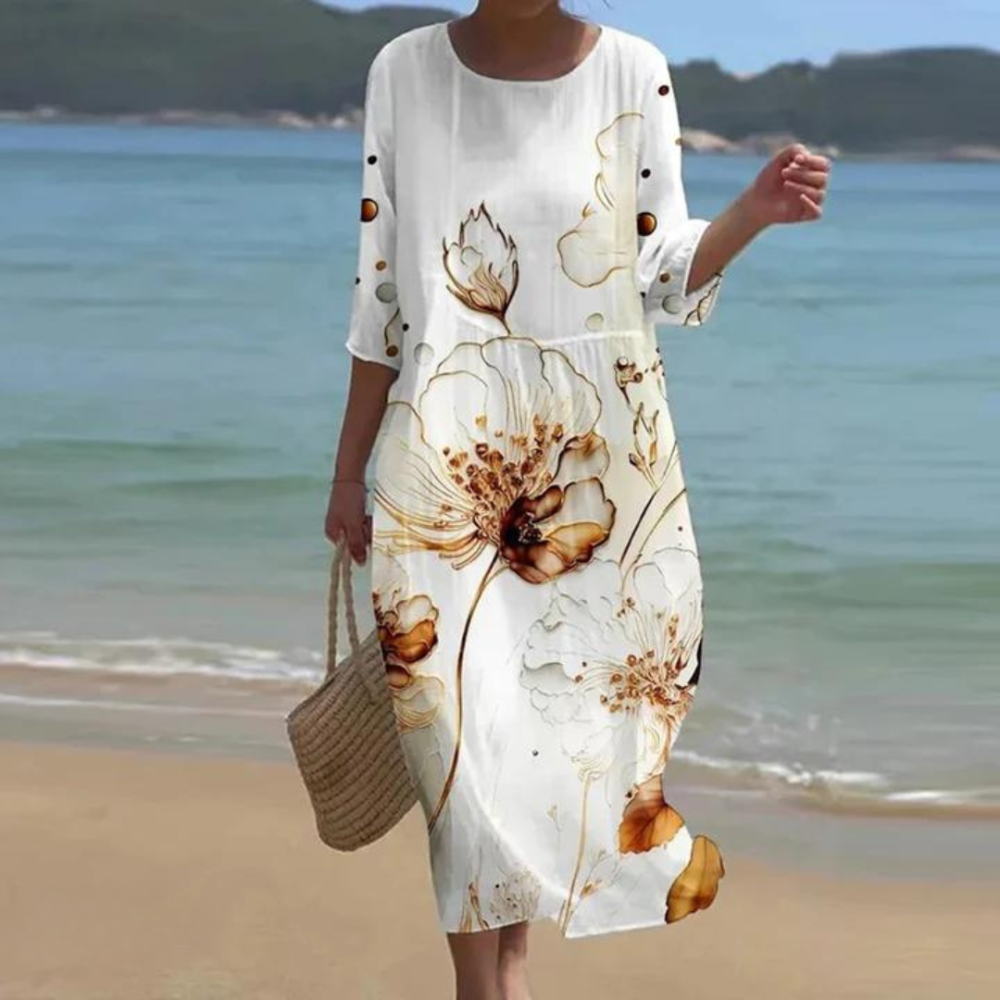 Kari | Elegant Kjole med Drapering