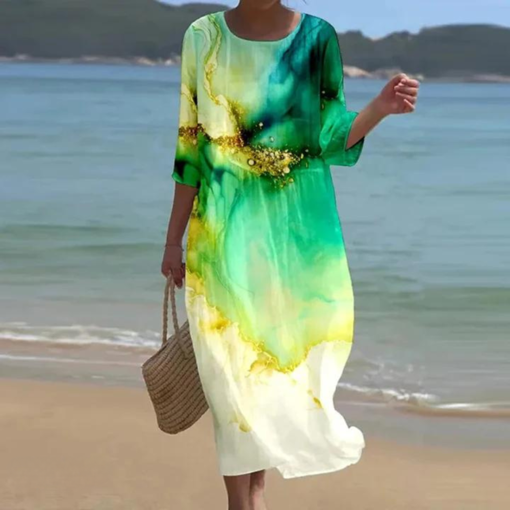 Kari | Elegant Kjole med Drapering