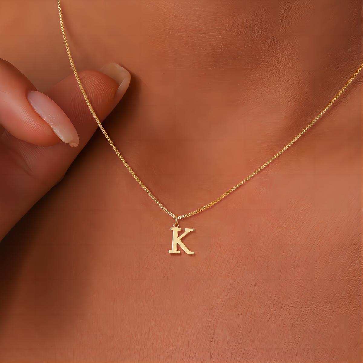 Halskjede med kjærlighetsbrev–initialer | 18k Gull