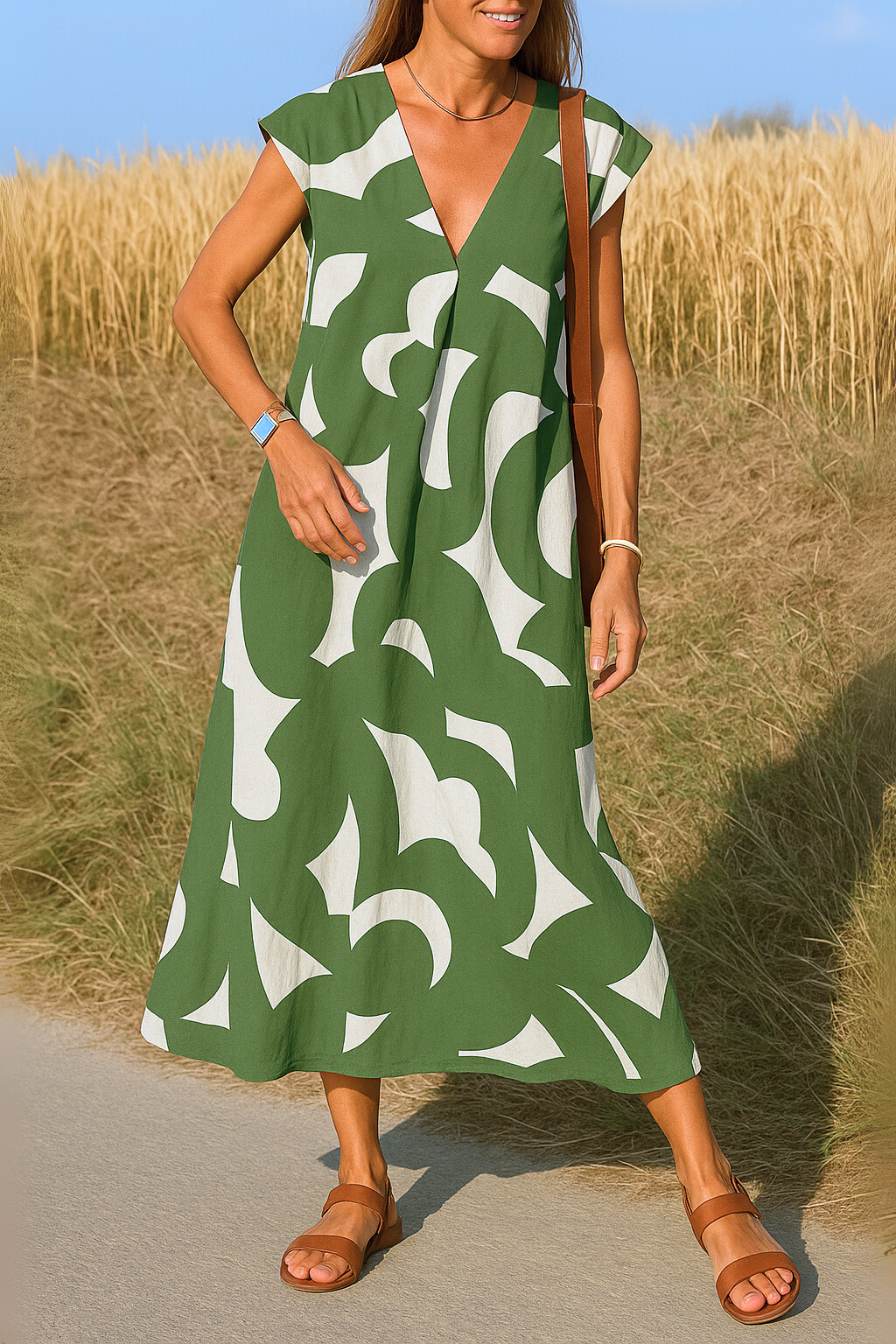 Karla | Luftig sommerkjole med moderne print