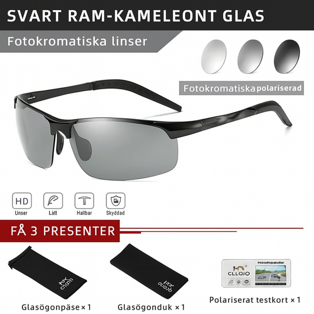 Patina™ Strato – Fotokromatiska körglasögon med polariserade linser (1+1 gratis)