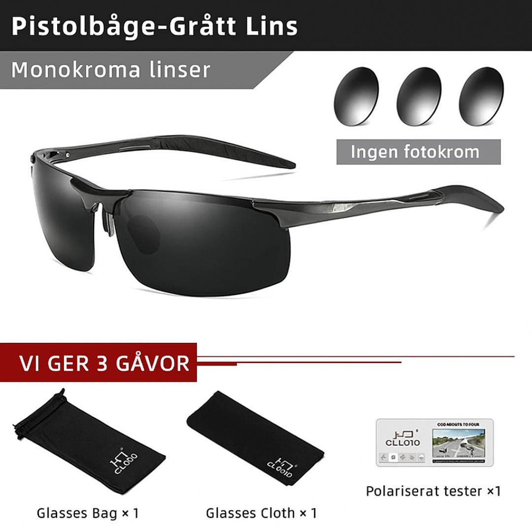 Patina™ Strato – Fotokromatiska körglasögon med polariserade linser (1+1 gratis)