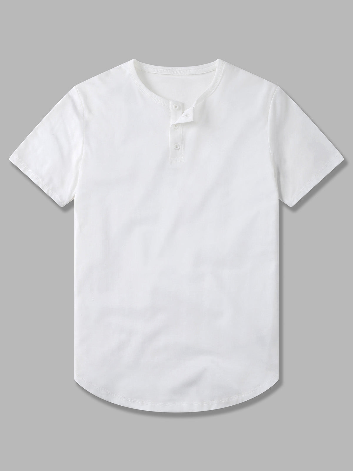 All Day Elite Henley Curve-Hem Stretch Kortermet