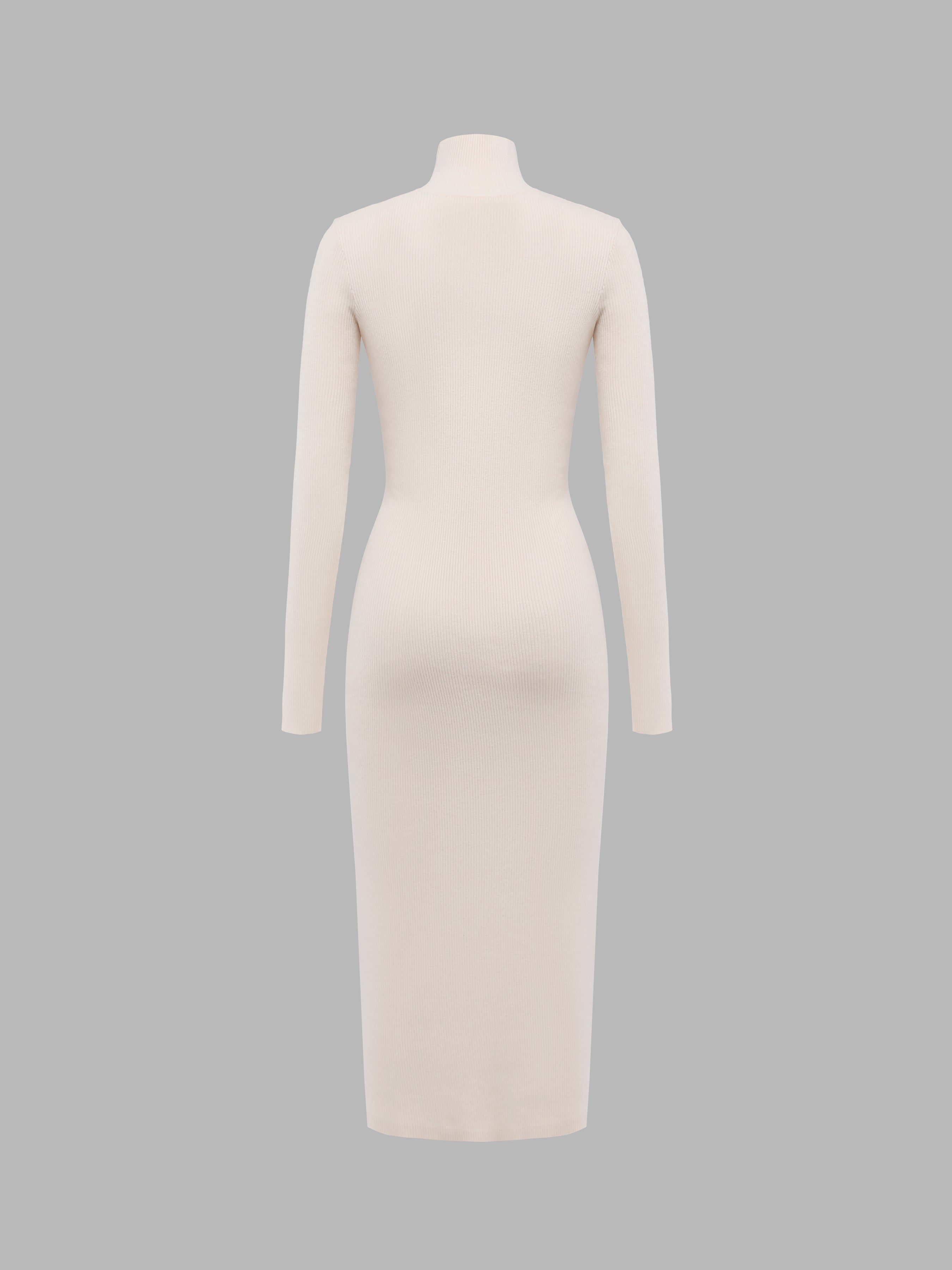 High Neck Langermet Midikjole