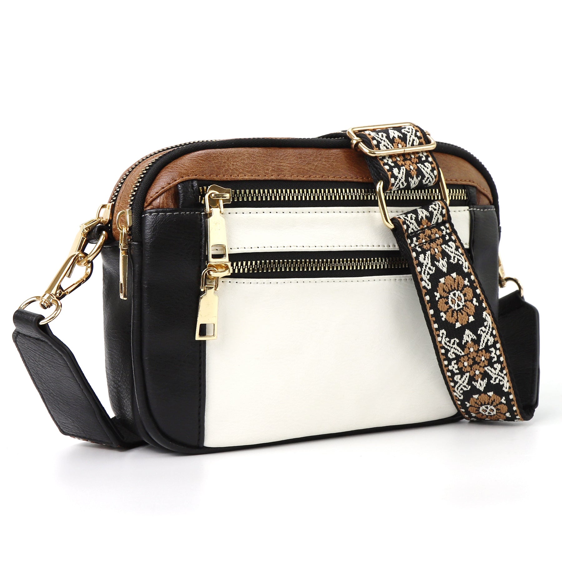 Erikka | Elegant crossbody-veske med mønstret justerbar stropp