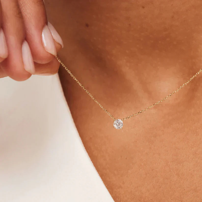 Cléa Moissanitt Halskjede | 14k Gull