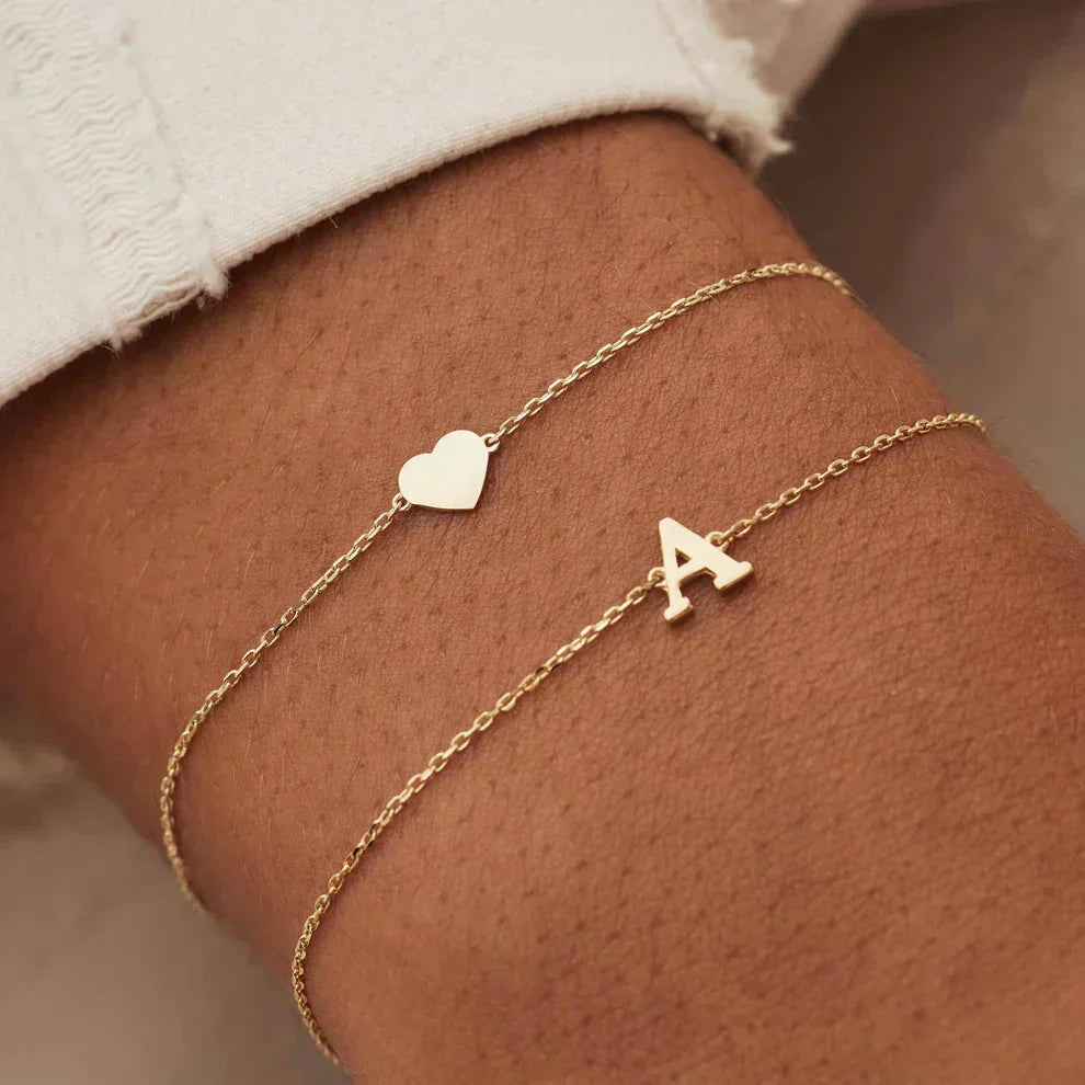 Vita Signa Initial-armbånd | 14k Gull