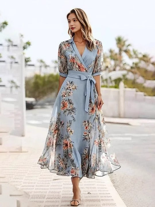 ORIELA – ELEGANT V-HALS KJOLE
