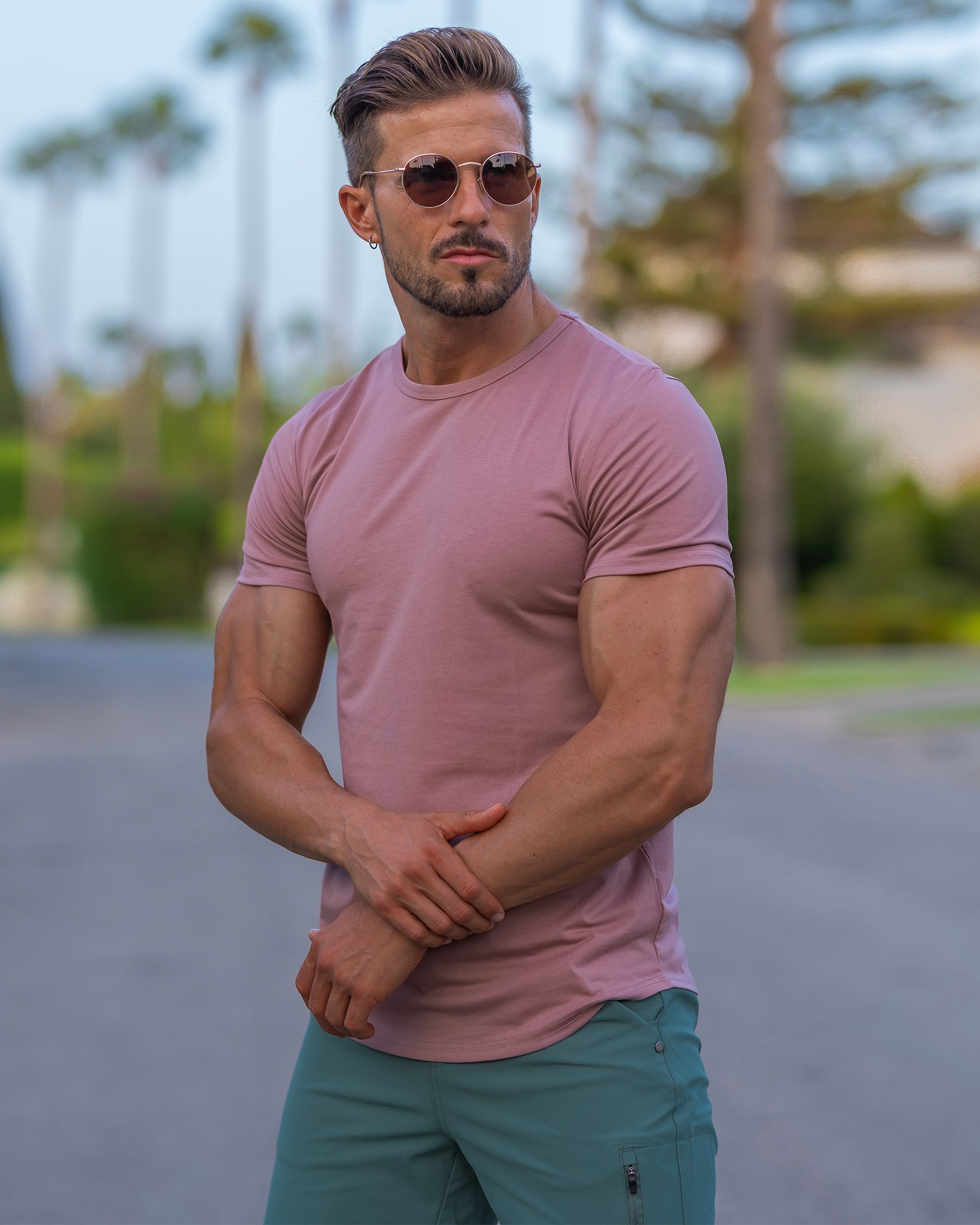 All Day Elite Curve-Hem Tee Tech Kortermet