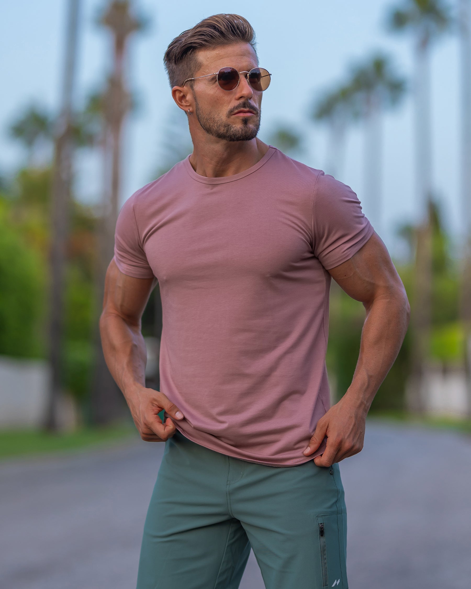 All Day Elite Curve-Hem Tee Tech Kortermet