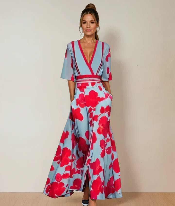 Disa | Elegant kjole med dristig blomsterprint