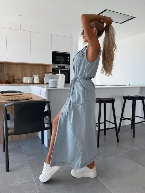 Rikke | Tidløs Maxi Denimkjole