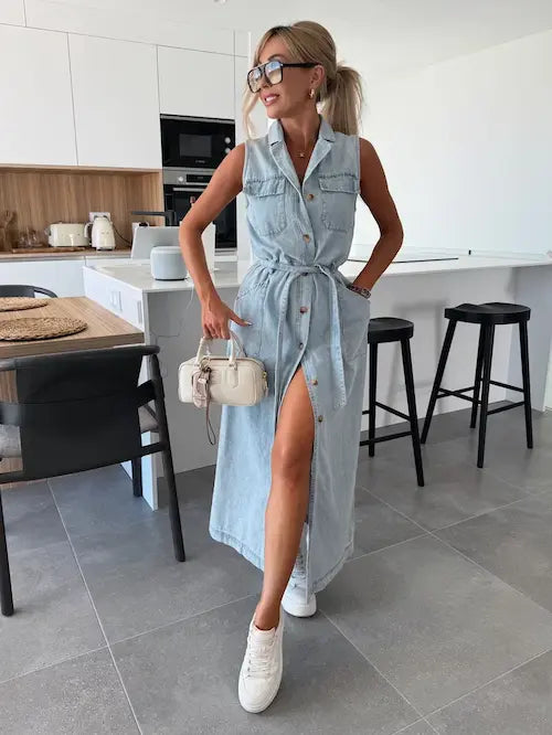 Rikke | Tidløs Maxi Denimkjole