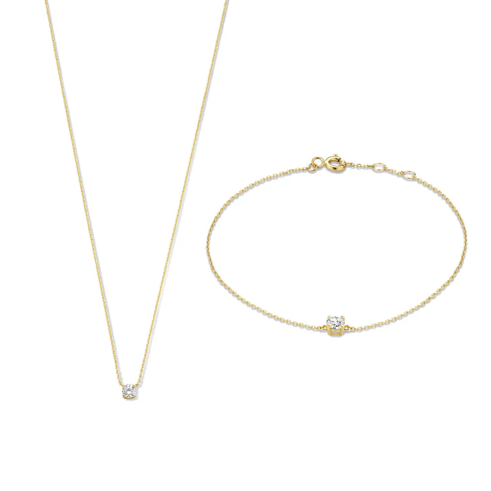 Cléa Moissanitt Smykkesett | 14k Gull