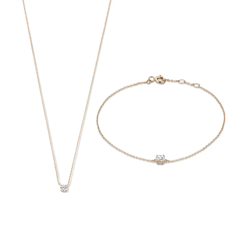 Cléa Moissanitt Smykkesett | 14k Gull