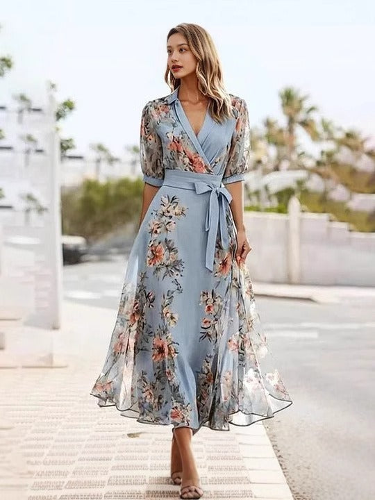 ORIELA – ELEGANT V-HALS KJOLE